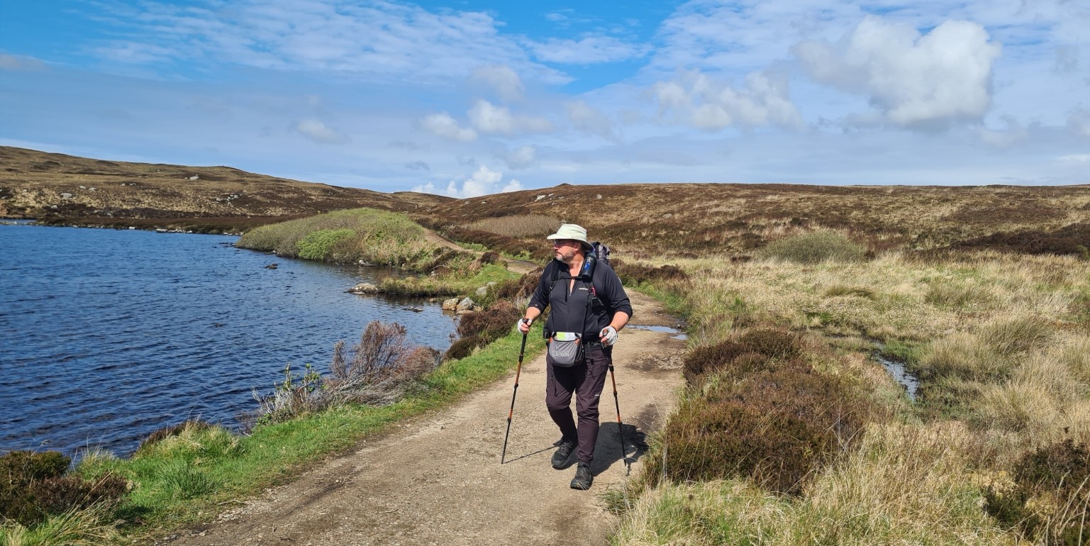 Easy walking on the climb up Ruabhal