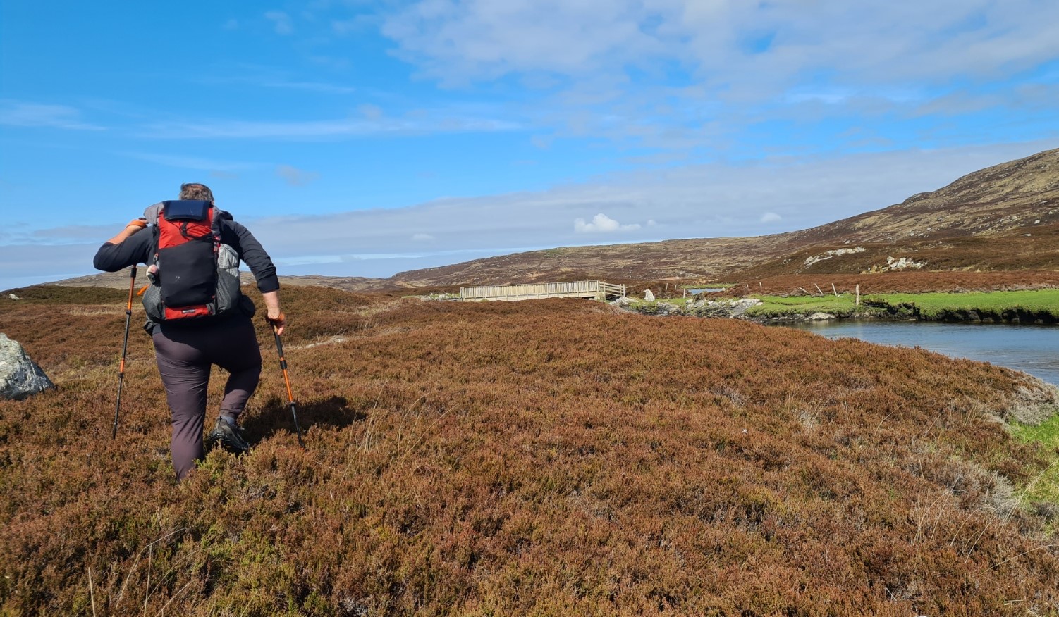 Peatland walking on North Uist, Hebridean Way