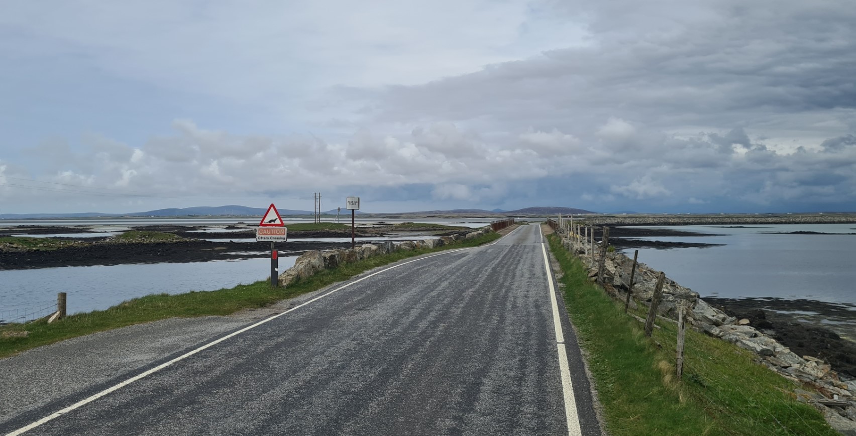 Starting across the North Ford Causeway