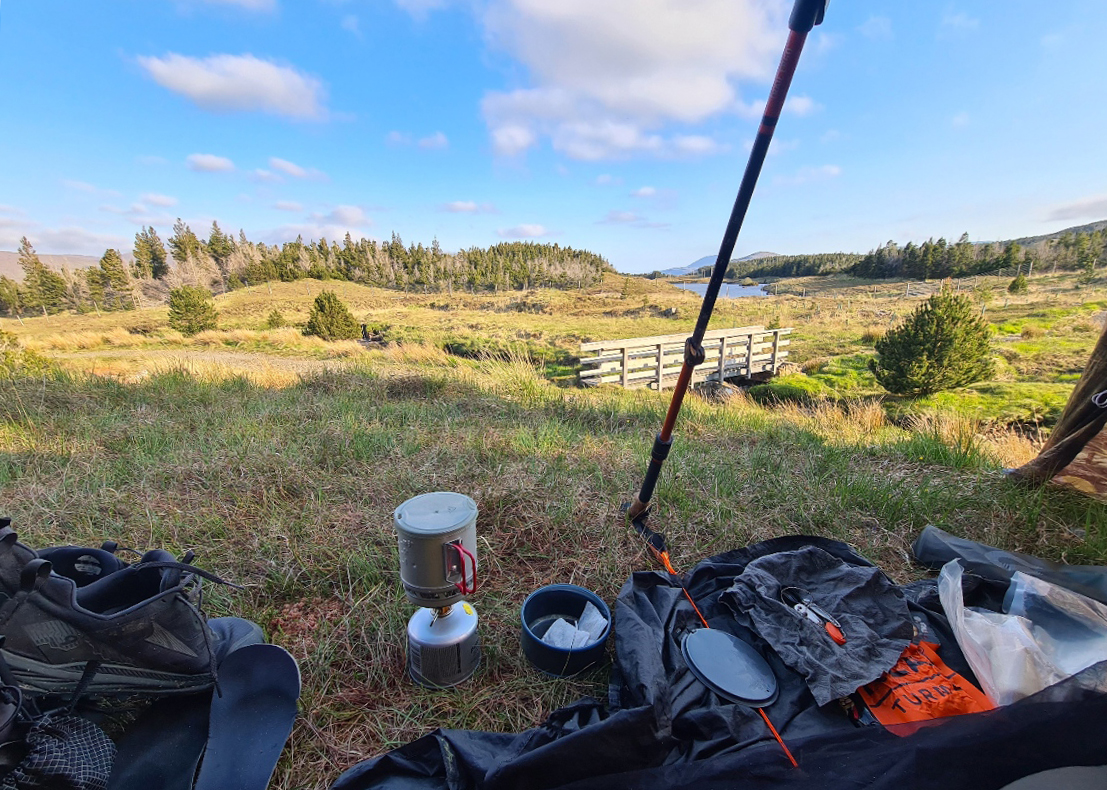 Prepping my evening meal on day nine