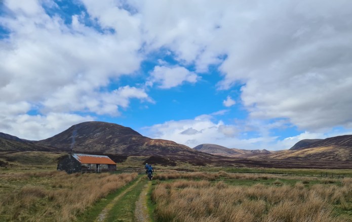 Arriving at Dalnashallag Bothy