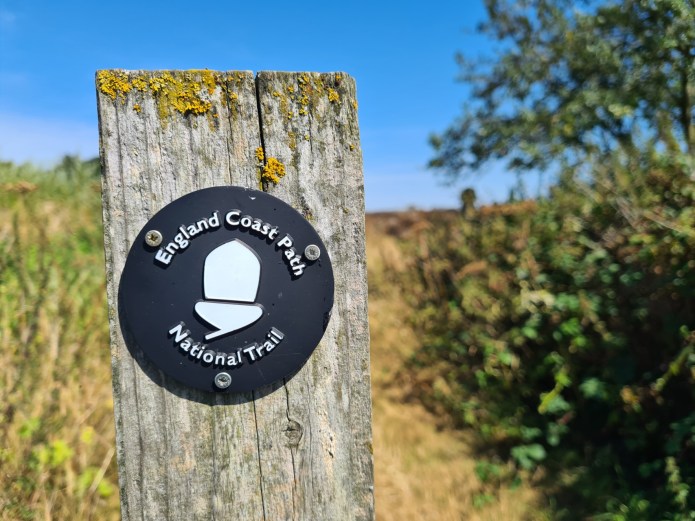 England Coast Path signage. Isle of Grain, Kent